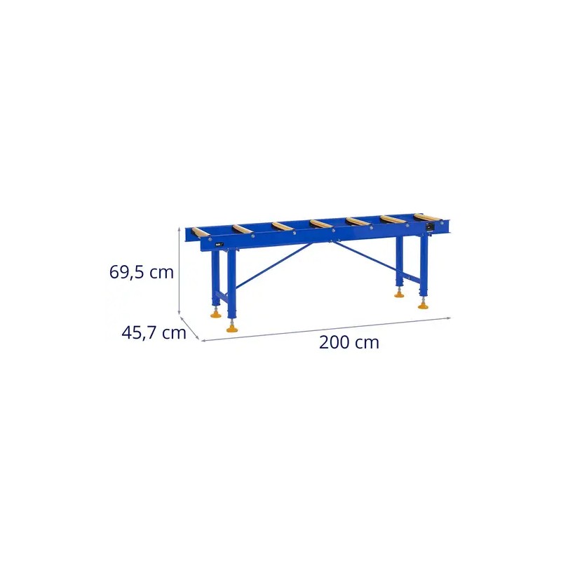 MSW-RT-400 rullakuljetin 200 cm 400 kg 7 rullaa