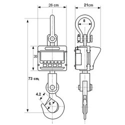 Steinberg Systems SBS-KW-5TE nostovaaka 5000 kg, 1 kg tarkkuus, LED-näyttö ja kaukosäädin 19,5 kg
