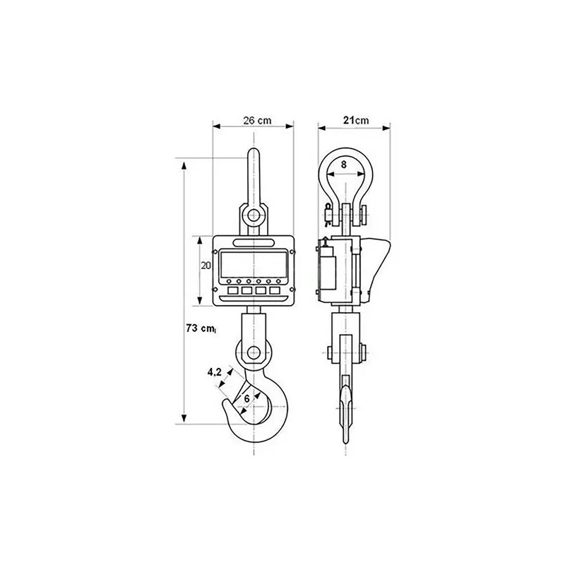 Steinberg Systems SBS-KW-5TE nostovaaka 5000 kg, 1 kg tarkkuus, LED-näyttö ja kaukosäädin 19,5 kg