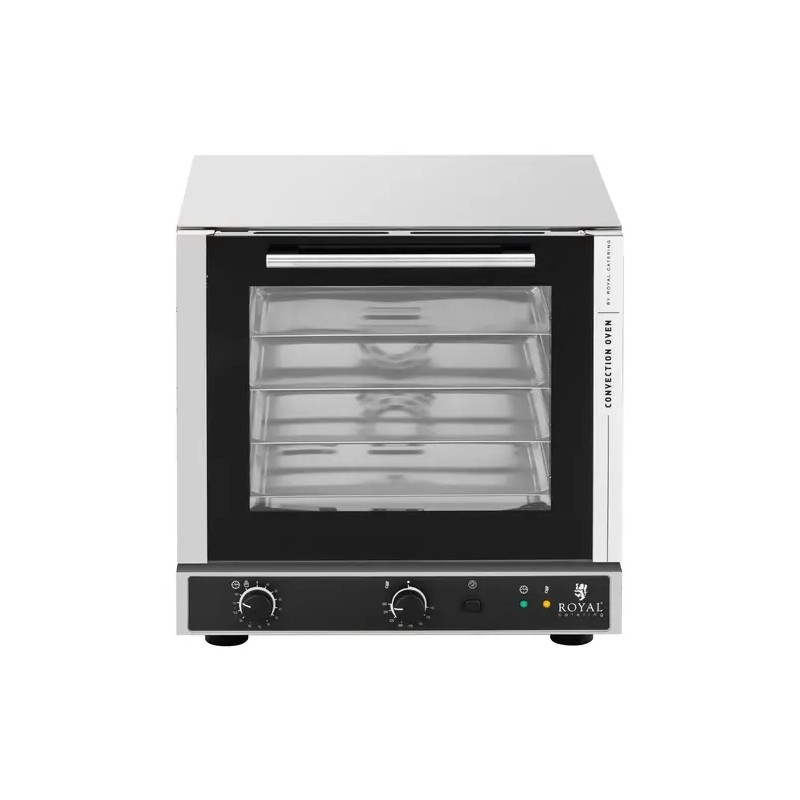 Royal Catering kiertoilmauuni 2800 W höyrytoiminnolla ja 4 uunipellillä
