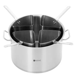Royal Catering pastakattila 31 l, 4 siiviläsisäosaa, ruostumaton teräs