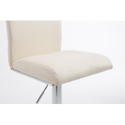 Säädettävä keinonahkainen baarijakkara korkeaselkänojalla ja jalkatuella