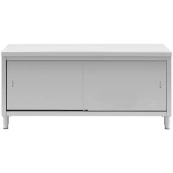 Royal Catering ECO ruostumattomasta teräksestä valmistettu työpöytäkaappi 180 x 70 cm, 500 kg