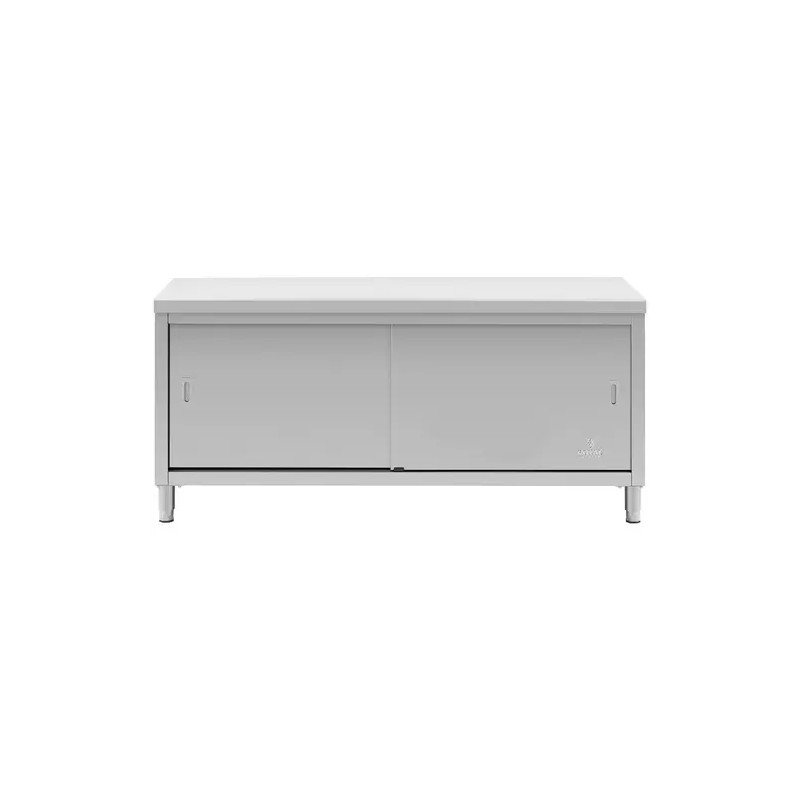 Royal Catering ECO ruostumattomasta teräksestä valmistettu työpöytäkaappi 180 x 70 cm, 500 kg