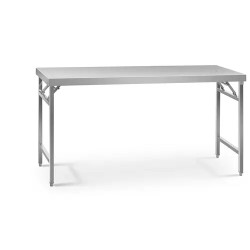 Royal Catering ruostumaton terästyöpöytä 60 x 180 cm taittuva 230 kg
