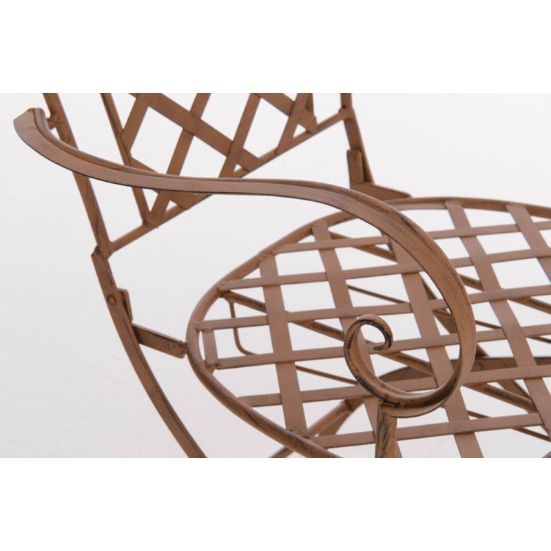 Adara-tuoli nostalginen rautainen puutarhatuoli antiikkipatinalla