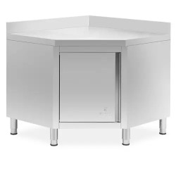 Royal Catering kulmakaappi ruostumaton teräs 100 x 100 cm reunuksella