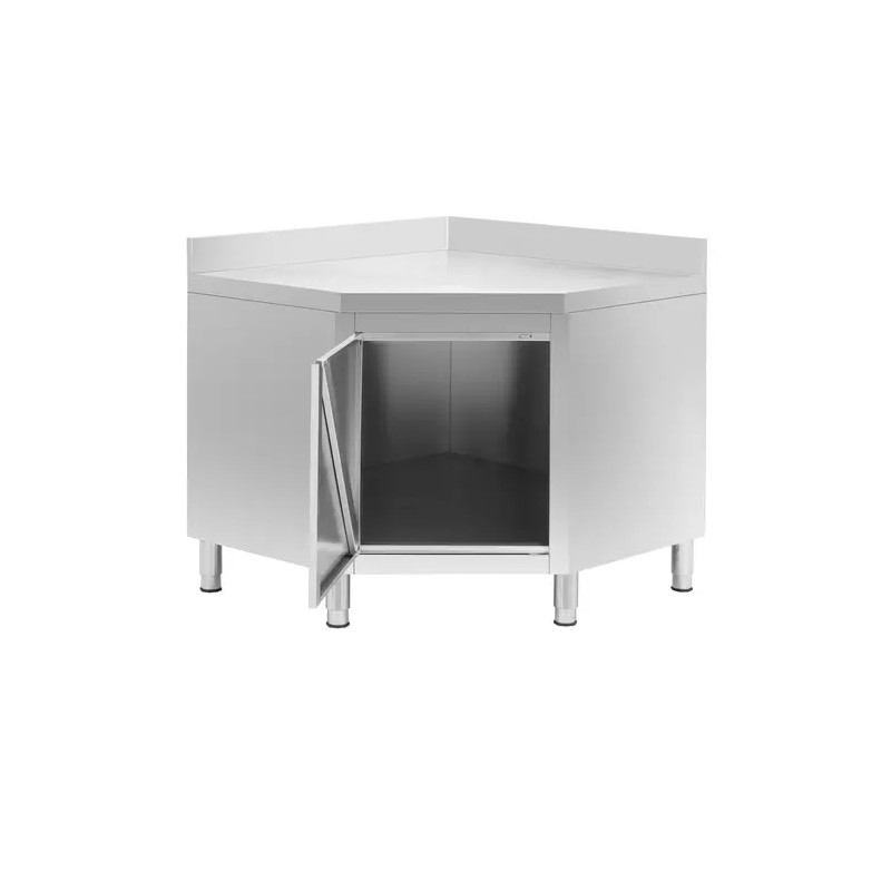 Royal Catering kulmakaappi ruostumaton teräs 100 x 100 cm reunuksella