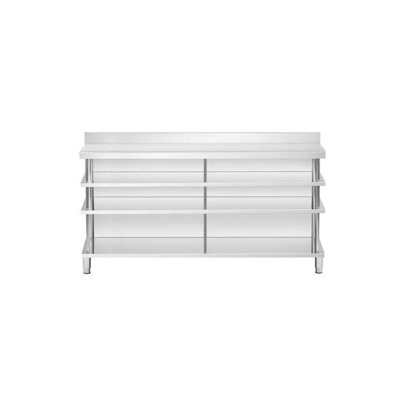 Royal Catering baarityöpöytä ruostumaton teräs 200 x 60 x 115 cm