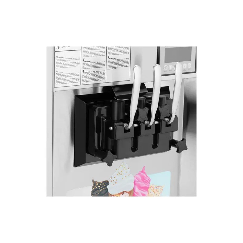 Royal Catering pehmytjäätelmäkone 33 l/h 2140 W LED 3 makua