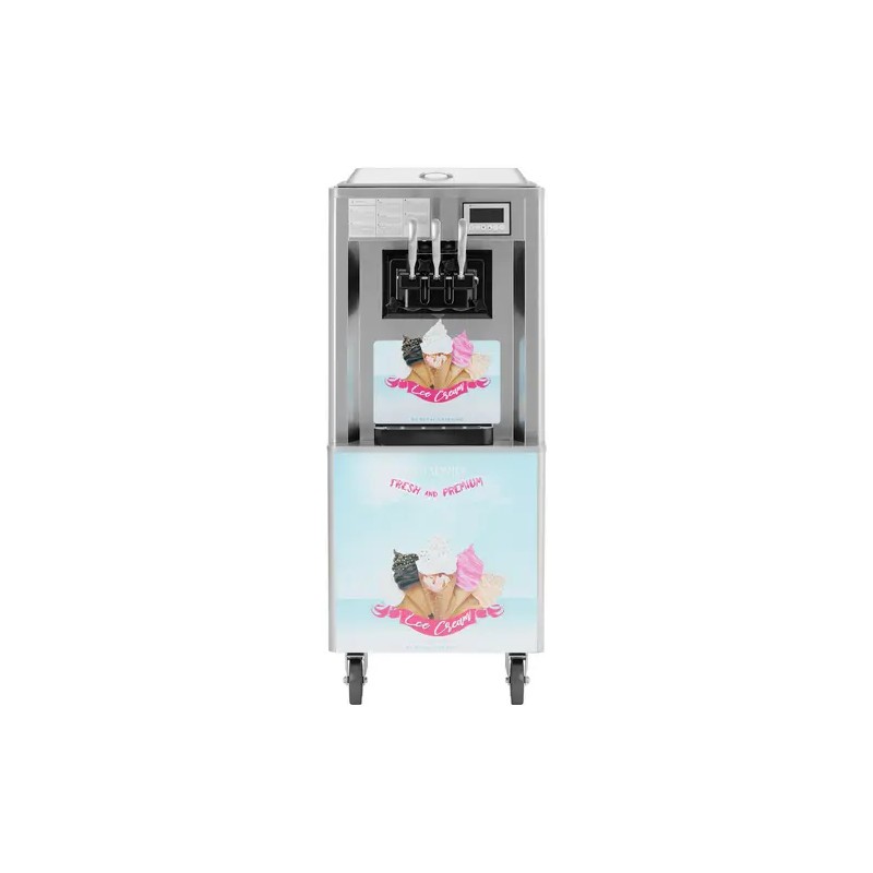 Royal Catering pehmytjäätelmäkone 33 l/h 2140 W LED 3 makua