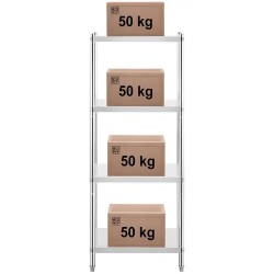 Royal Catering RCER-7060 teräshylly 70 x 60 x 180 cm, 200 kg