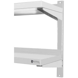 Seinähylly 2 tasoa, Royal Catering RCWR-80.2, ruostumaton teräs, 80 x 30 cm
