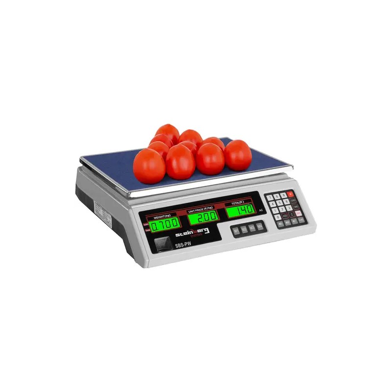 Kontrollivaaka SBS-PW-352B, 35 kg / 2 g, 33 x 24 cm, 6 LCD-näyttöä 4,3 kg