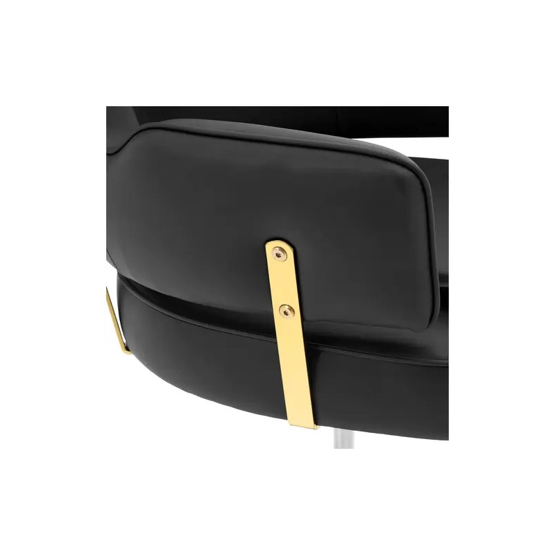 Kampaajatuoli Ossett Black & Gold, korkeus 47–63 cm, kantavuus 200 kg, musta/kulta