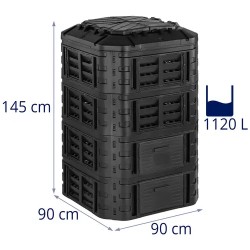 Puutarhakomposti 1120 l, polypropeeni