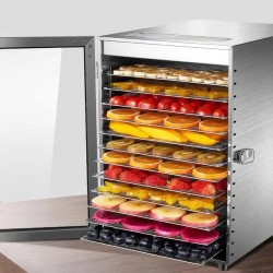 Royal Catering ruoankuivuri 800 W, 12 tasoa, ruostumaton teräs