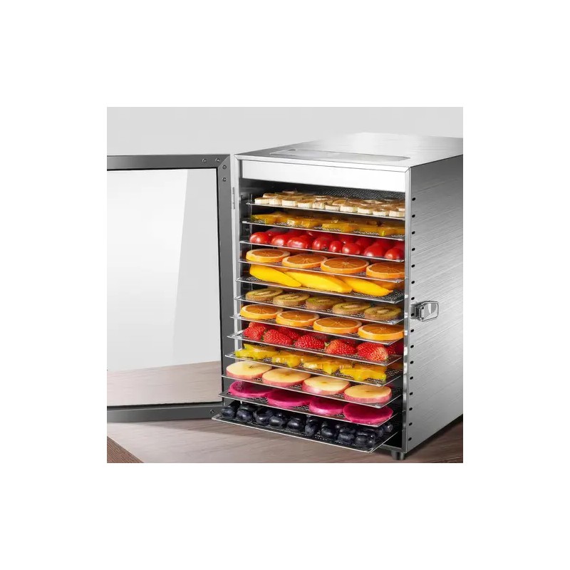 Royal Catering ruoankuivuri 800 W, 12 tasoa, ruostumaton teräs