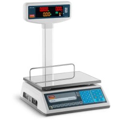 Hintausvaaka TEL006B1D-V2-B1 3 kg/1 g - 6 kg/2 g 23 x 30 cm LED-näytöllä