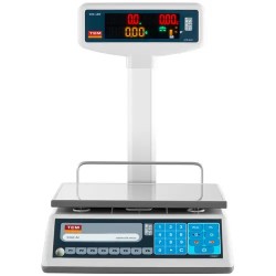 Hintausvaaka TEL006B1D-V2-B1 3 kg/1 g - 6 kg/2 g 23 x 30 cm LED-näytöllä