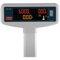 Hintausvaaka TEL006B1D-V2-B1 3 kg/1 g - 6 kg/2 g 23 x 30 cm LED-näytöllä