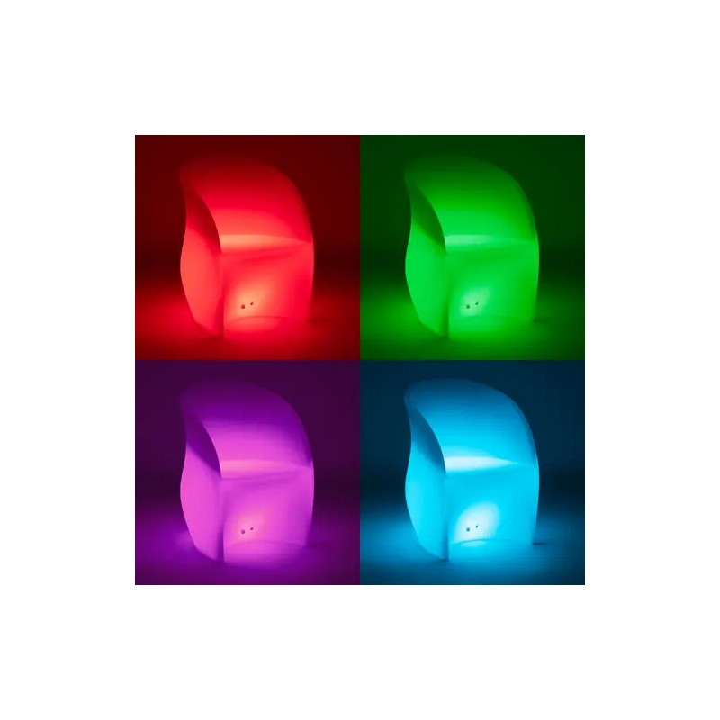 Royal Catering LED-nojatuoli 80 x 60 cm RGBW akkukäyttöinen mattavalkoinen