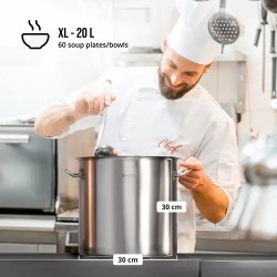 Royal Catering induktiokattila 20 l, Ø 30 cm, ruostumaton teräs