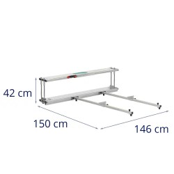 MSW Eristeleikkuri rulla- ja levyeristeille 1300 mm, sisältää eristeveitsen ja -sahan