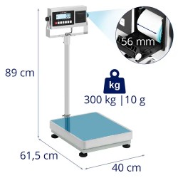 Tasapaino etikettitulostimella 300 kg / 0,01 kg 50 x 40 cm