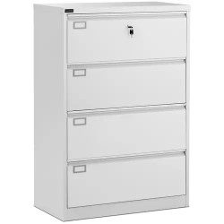 Riippumappikaappi 132 cm 4 vetolaatikkoa harmaa