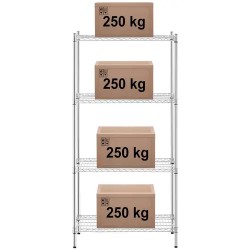 Royal Catering RCMR-1800P47 metallihylly 90 x 45 x 180 cm 1000 kg