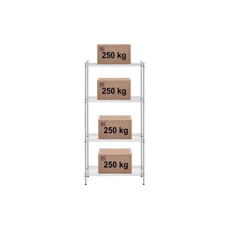 Royal Catering RCMR-1800P47 metallihylly 90 x 45 x 180 cm 1000 kg