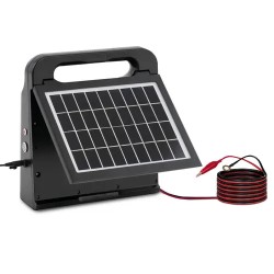 Aurinkovoimalla toimiva sähköaidan energisoi 0 6 J 10 km 6 V akku