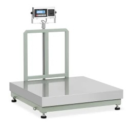 Alustavaaka 300 kg 0 02 kg 100 x 100 cm LCD näytöllä ja etikettitulostimella