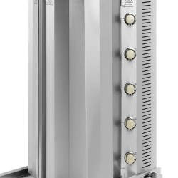 Kaasulämmitteinen döner-grilli 5 poltintta 20 kW 80 kg kapasiteetti