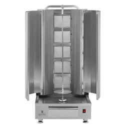 Kaasulämmitteinen döner-grilli 5 poltintta 20 kW 80 kg kapasiteetti