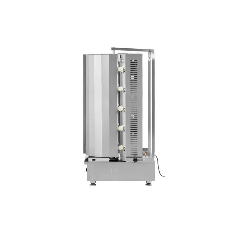 Kaasulämmitteinen döner-grilli 5 poltintta 20 kW 80 kg kapasiteetti