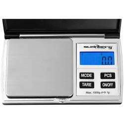 Digitaalinen taskuvaaka 1000 g, tarkkuus 0,05 g / 200 g, 69 x 64 mm