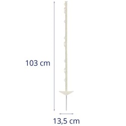 Aidatolpat 103 cm valkoinen 40 kpl