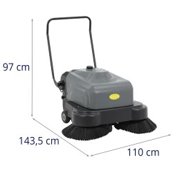Akkukäyttöinen imurilakaisin 4000 m²/h, 2 x 46 cm harjat, HEPA-suodatin