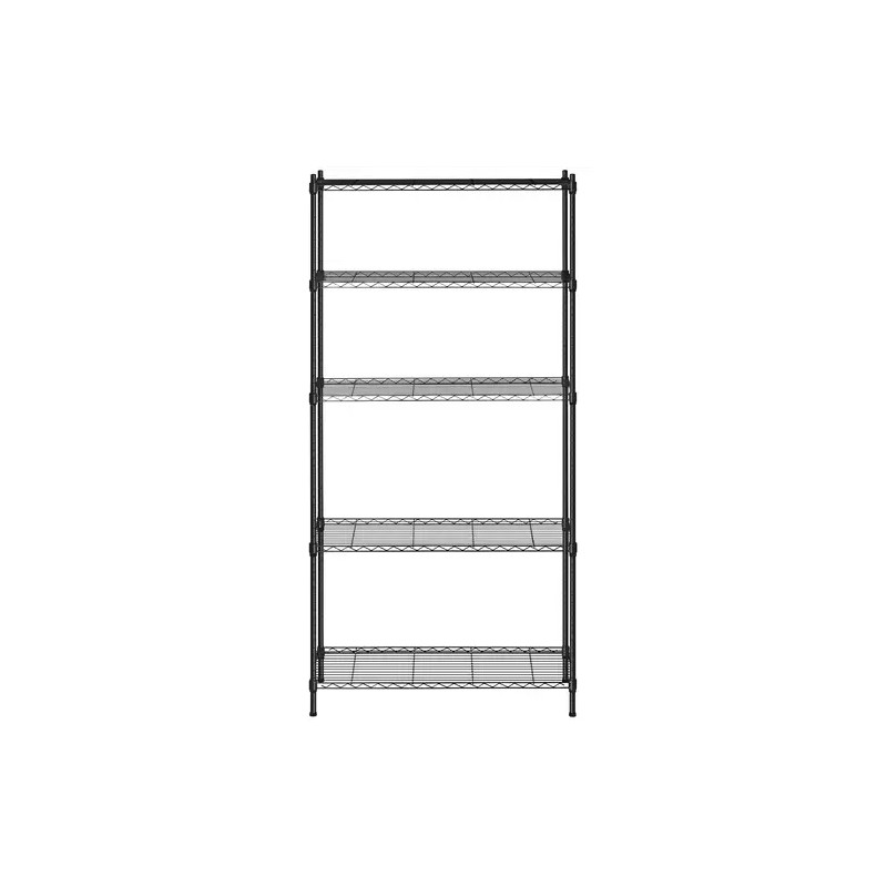 Metallihylly 35 x 90 x 180 cm, musta, 150 kg kantavuus