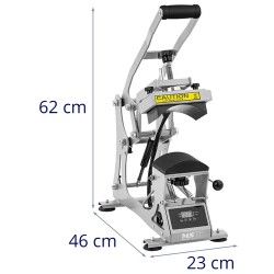 Lämpöprässi lippiksiin ja pipoihin 8 x 14 cm LCD-näytöllä ja ajastimella