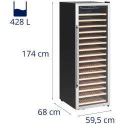 Royal Catering RC-WC428 juomakaappi 428 l, musta