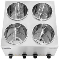 Royal Catering RCBM-4/4R keittostation 4 astiaa 11 l 600 W