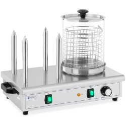 Royal Catering Hot Dog kone 550 W 4 lämmityspuikkoa ja 0 7 l nakkiastia
