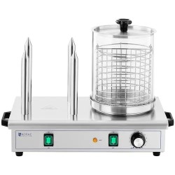 Royal Catering Hot Dog -kone 550 W, 4 lämmityspuikkoa ja 0,7 l nakkiastia