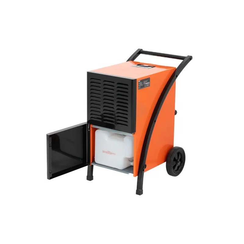 Rakennuskuivain 60 l/24 h, 80 m², 750 m³/h, pyörillä ja kahvalla