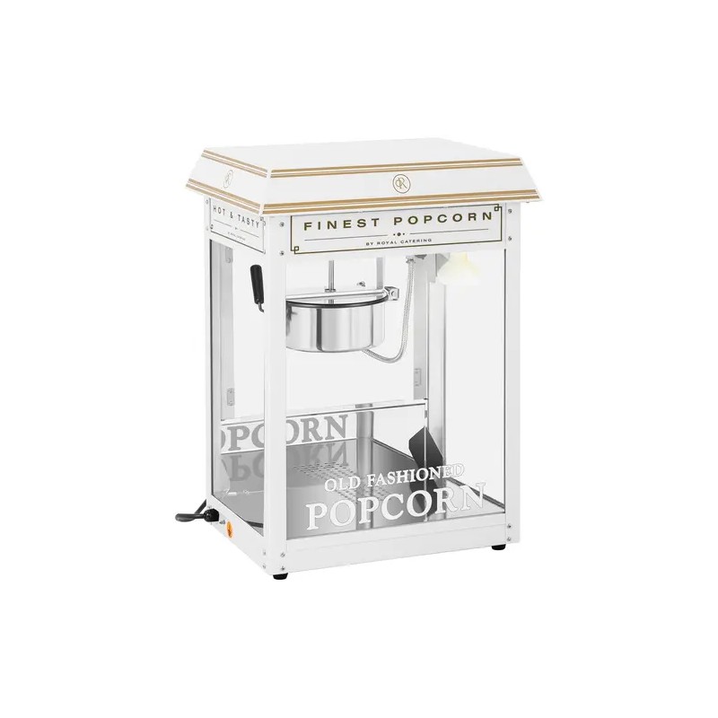 Popcorn-kone 1500 W 5 kg/h valko-kultainen