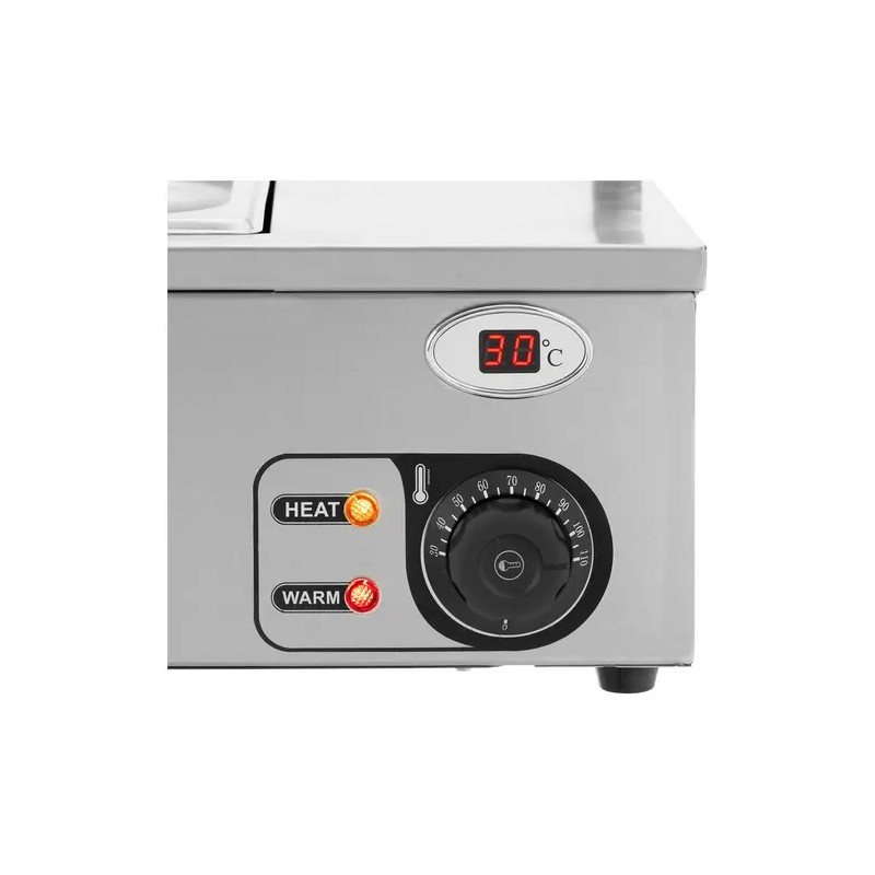 Royal Catering Bain Marie -ruoanlämmitin 6 GN 1/3 -astialla 21 l