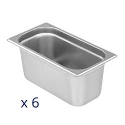 Royal Catering Bain Marie -ruoanlämmitin 6 GN 1/3 -astialla 21 l